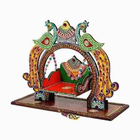  Wooden Jhula Swing-Janmashtami Festival For No.1 To No.3 Kanaha Idol
